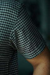 Rook : Handwoven Cotton Black Checks Half-sleeve Shirt