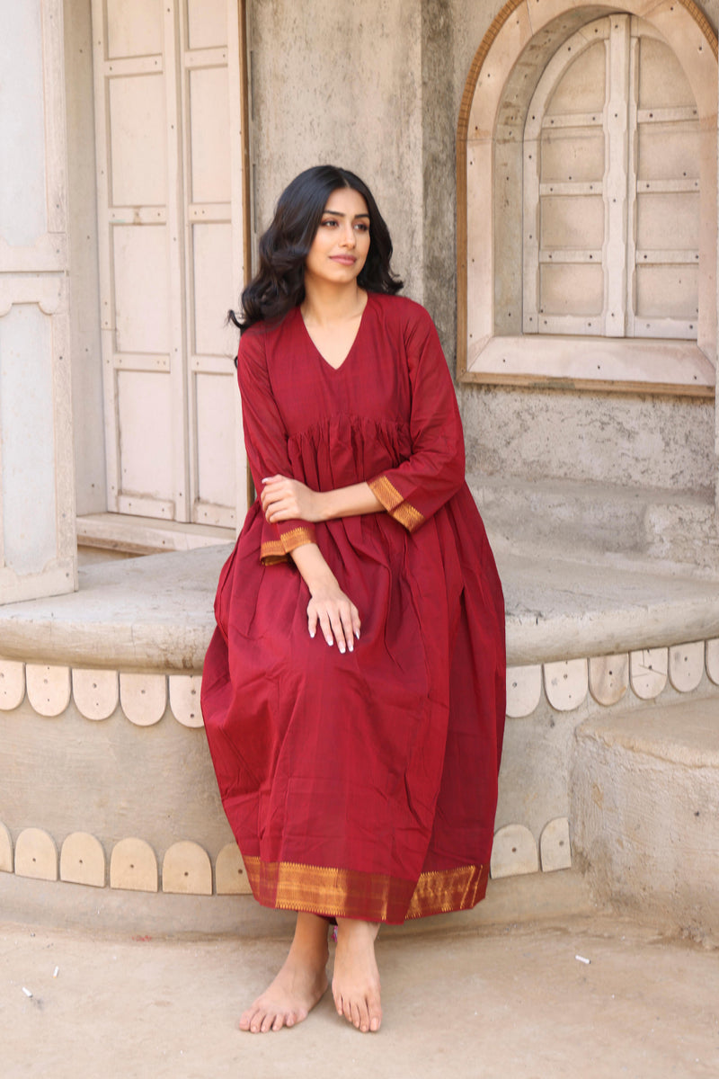 Meera Mangalgiri Deep Red co-ord set