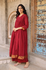 Meera Mangalgiri Deep Red co-ord set