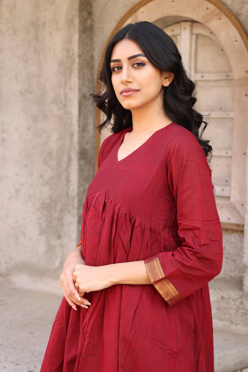 Meera Mangalgiri Deep Red co-ord set