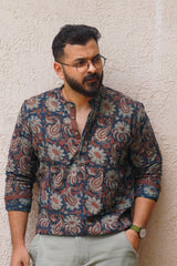 Kamal : Blockprint Short Kurta