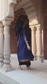 Leela Mangalgiri Deep Blue co-ord set