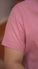 Sattva : Jamdani Pink Half-sleeve Shirt