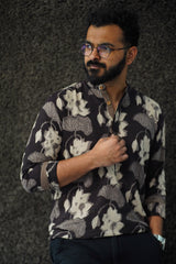 Saral : Blockprint Short Kurta