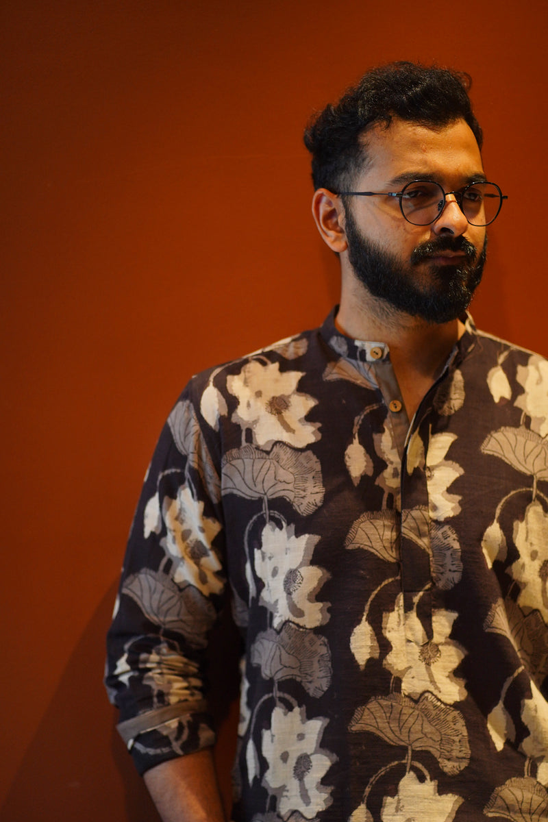 Saral : Blockprint Short Kurta